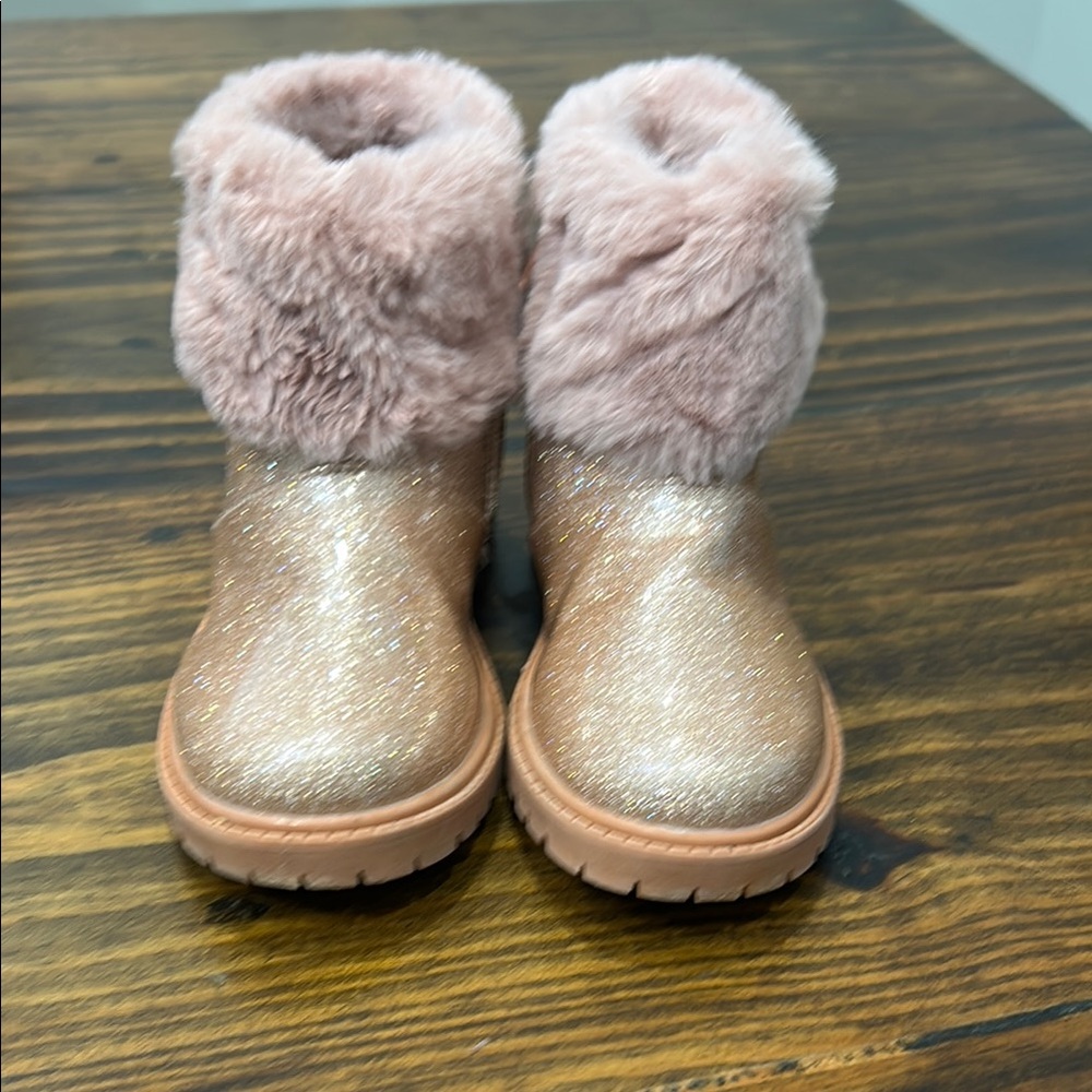 bebe Pink Glitter Kids Boots